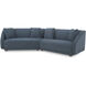 Fraser Blue Modular Sofa, 2 Piece